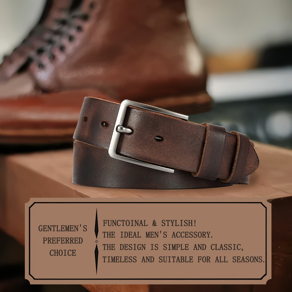 حزام رجالي من الجلد الطبيعي ال - مراجعة Men'S Formal Wear Belt وسعره